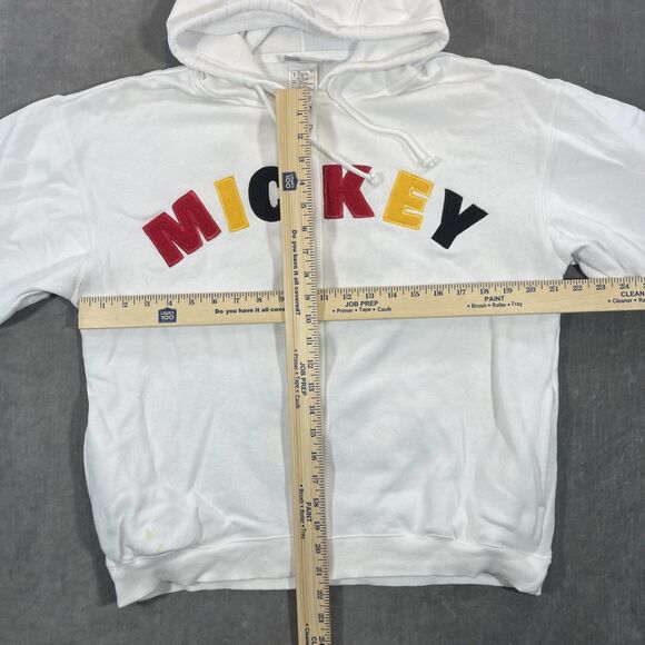 Disney Mickey Womens Small White Embroidered Full Zip Sweatshirt Hoodie Jacket‎ - Picture 6 of 8
